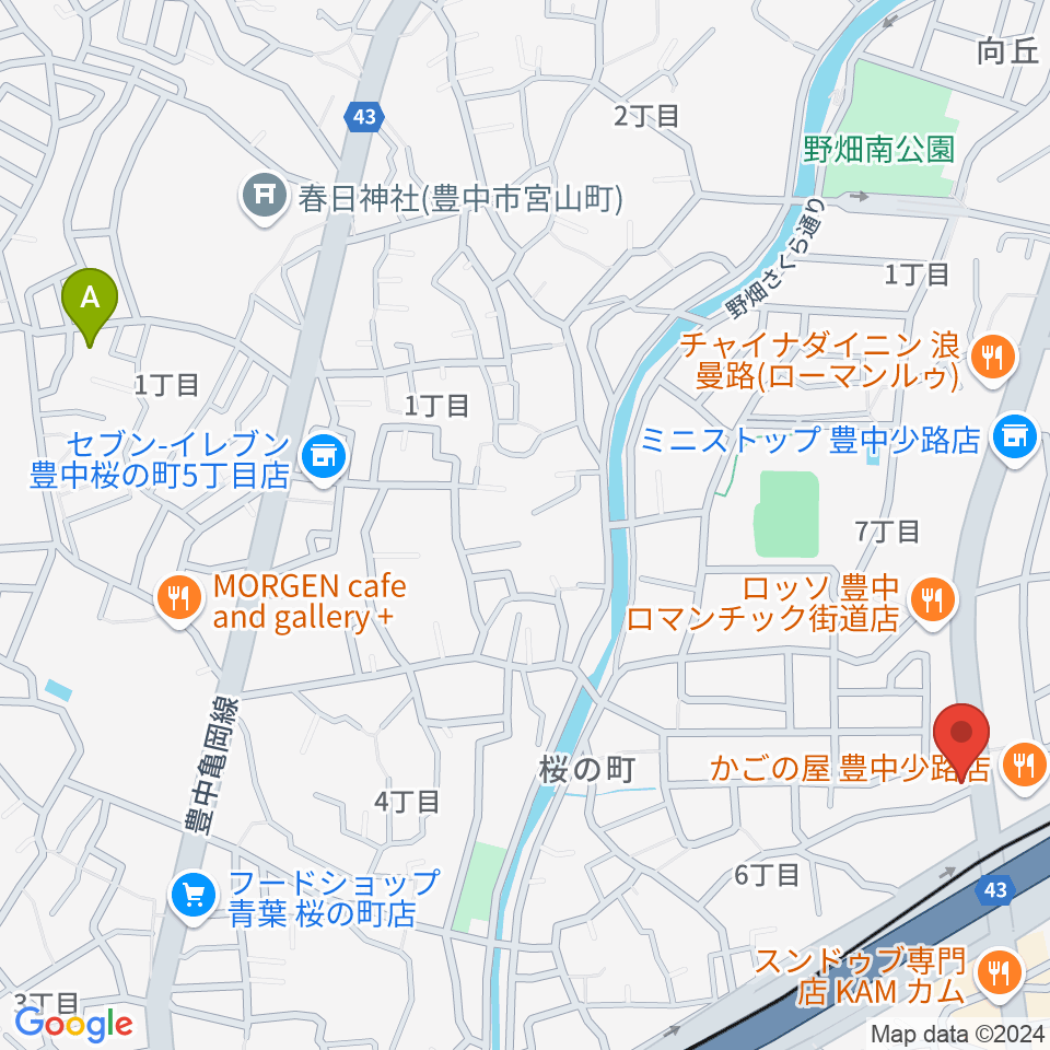 豊中リップセカンド周辺のホテル一覧地図