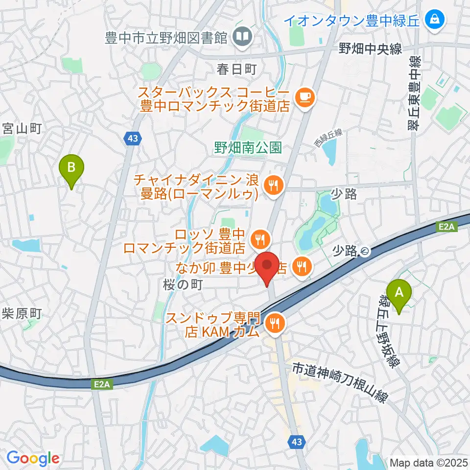 豊中リップセカンド周辺のホテル一覧地図