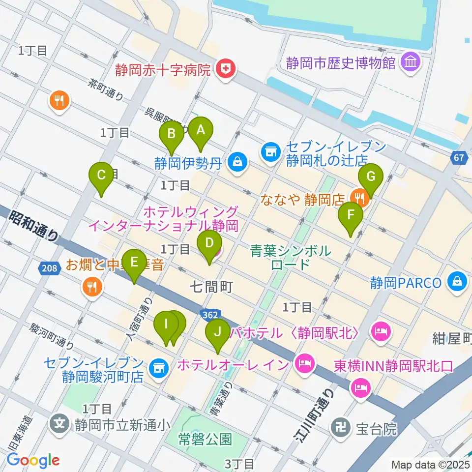 すみやグッディ本店周辺のホテル一覧地図