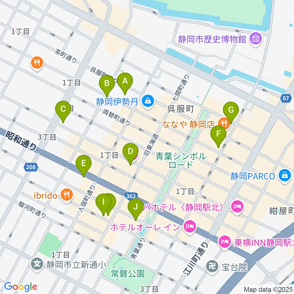 すみやグッディ本店周辺のホテル一覧地図