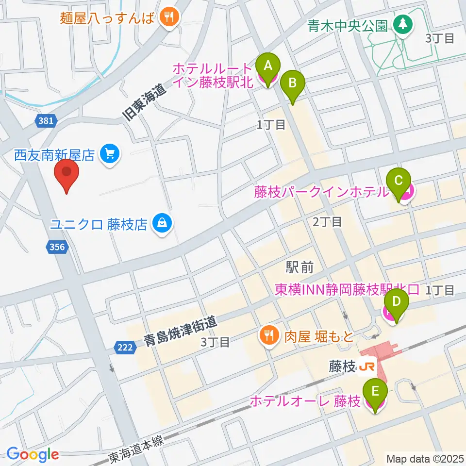 すみやグッディ藤枝店周辺のホテル一覧地図