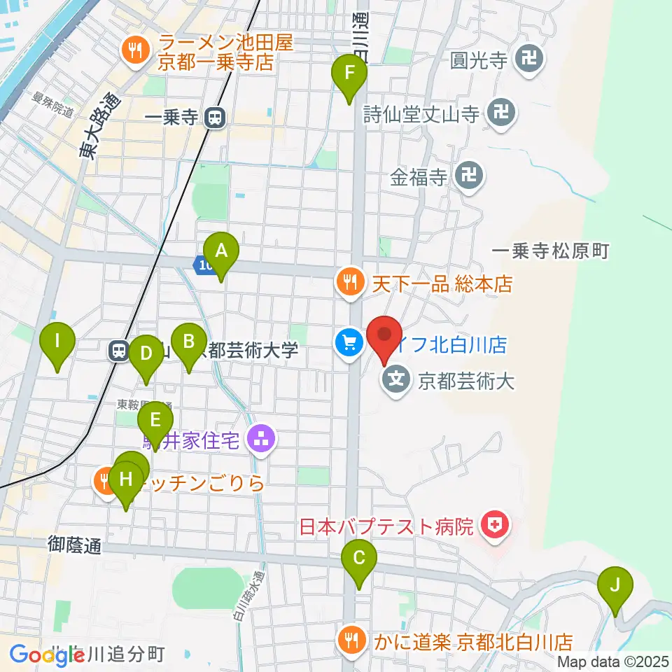 京都芸術劇場 春秋座周辺のホテル一覧地図