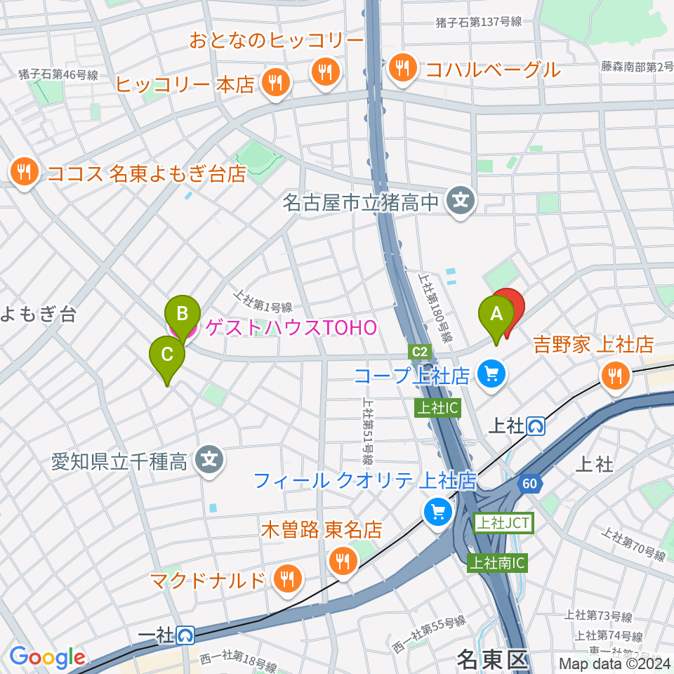 ライブ・ギャラリー 元周辺のホテル一覧地図