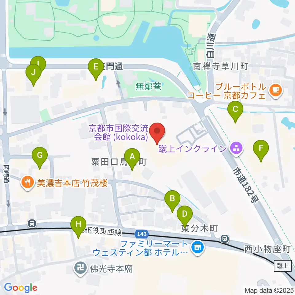 京都市国際交流会館kokoka周辺のホテル一覧地図