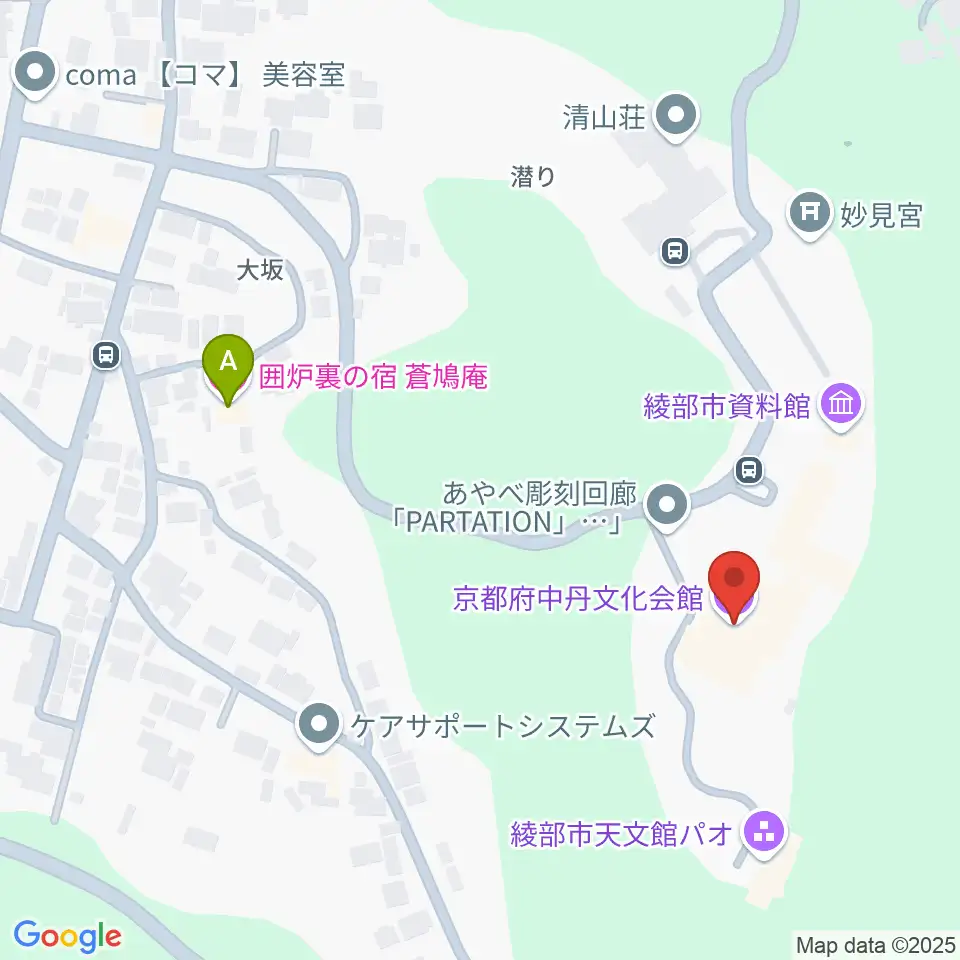 京都府中丹文化会館周辺のホテル一覧地図