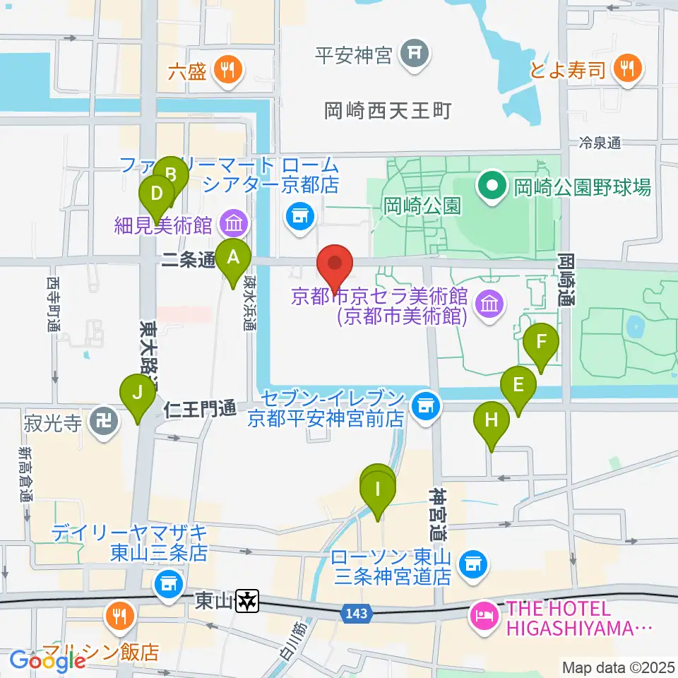 京都伝統産業ミュージアム周辺のホテル一覧地図