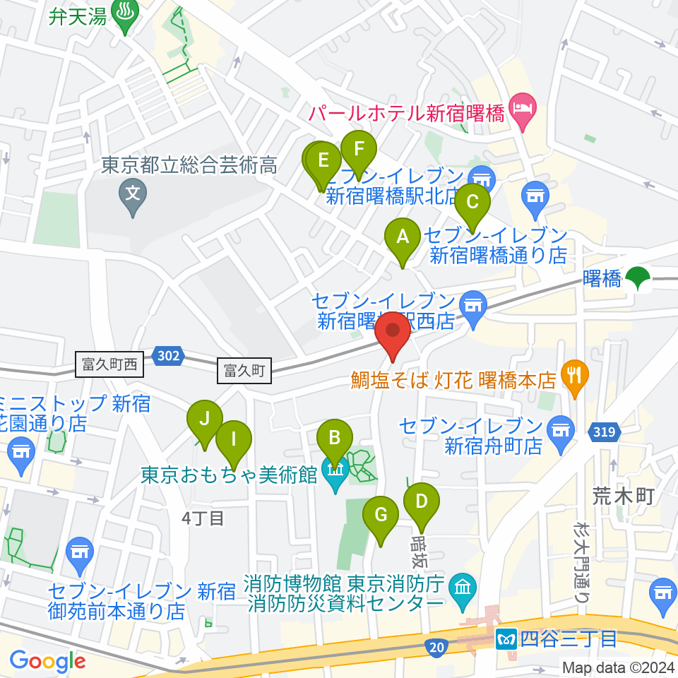 曙橋JAZZBAR FILL IN周辺のホテル一覧地図