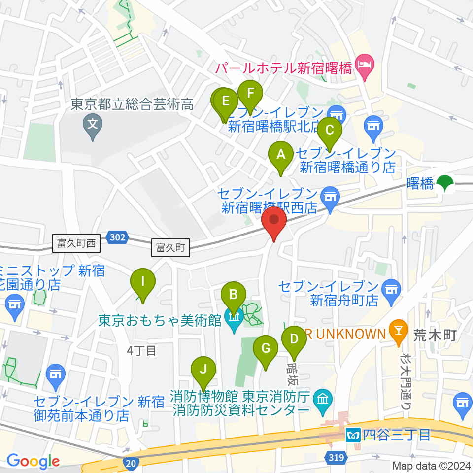 曙橋JAZZBAR FILL IN周辺のホテル一覧地図