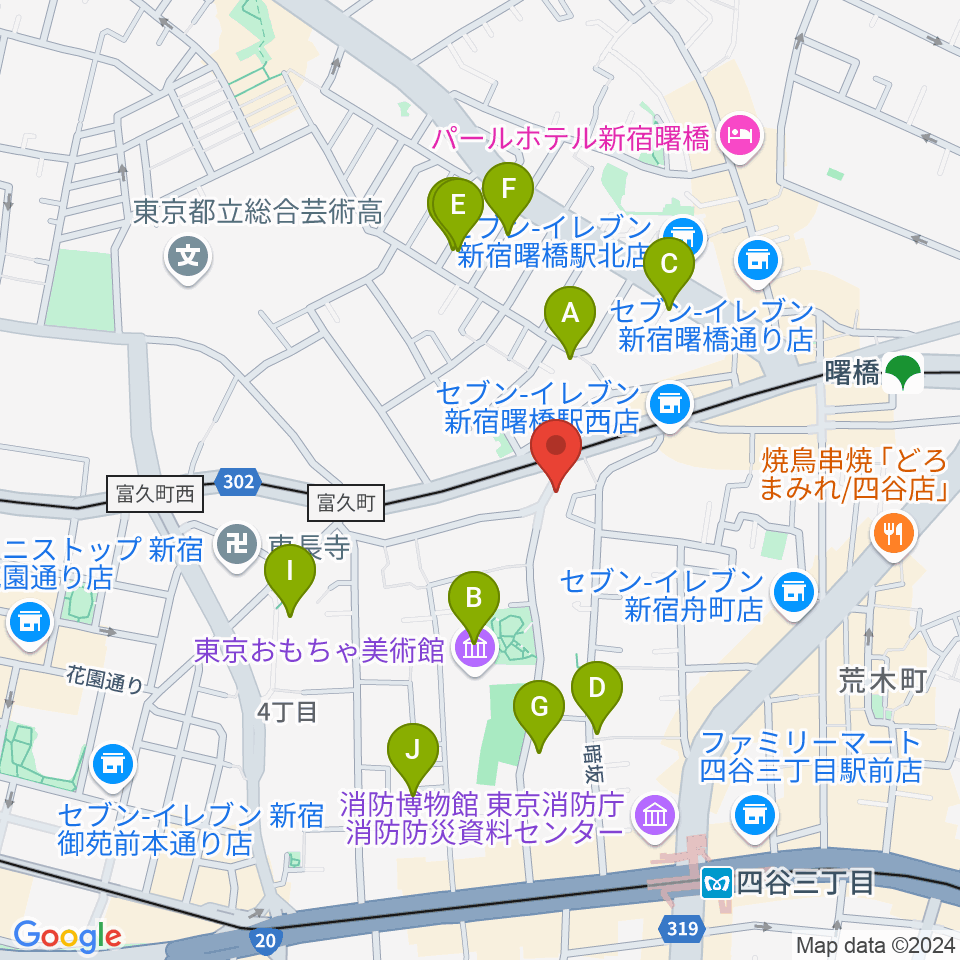 曙橋JAZZBAR FILL IN周辺のホテル一覧地図