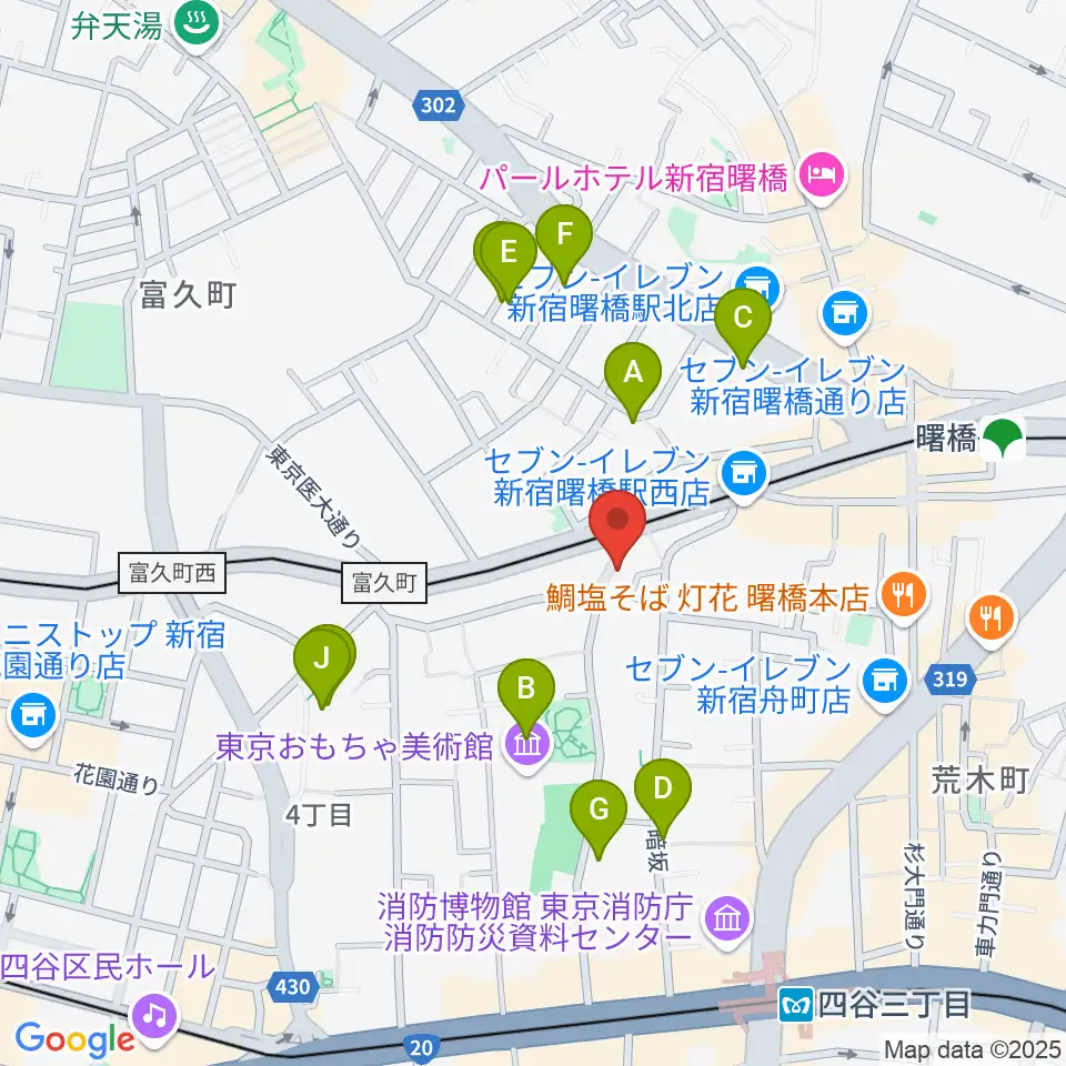 曙橋JAZZBAR FILL IN周辺のホテル一覧地図