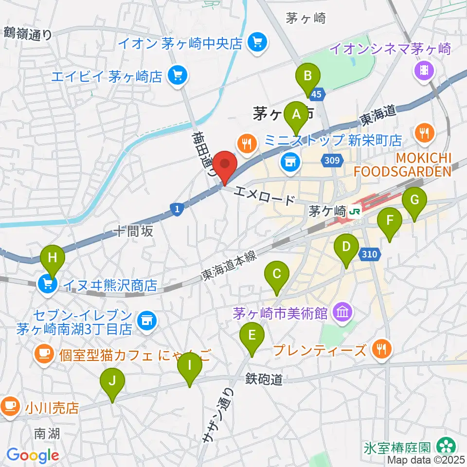 シークミュージックスクール茅ヶ崎校周辺のホテル一覧地図