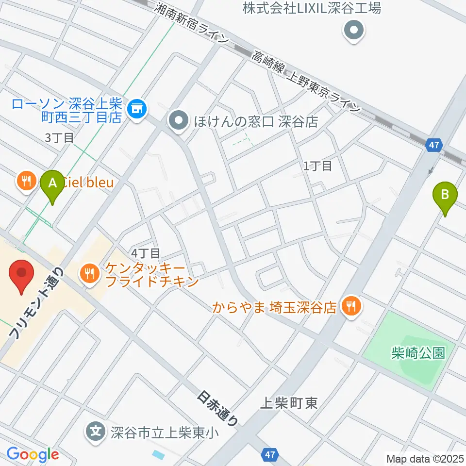 深谷カルチャーセンター周辺のホテル一覧地図
