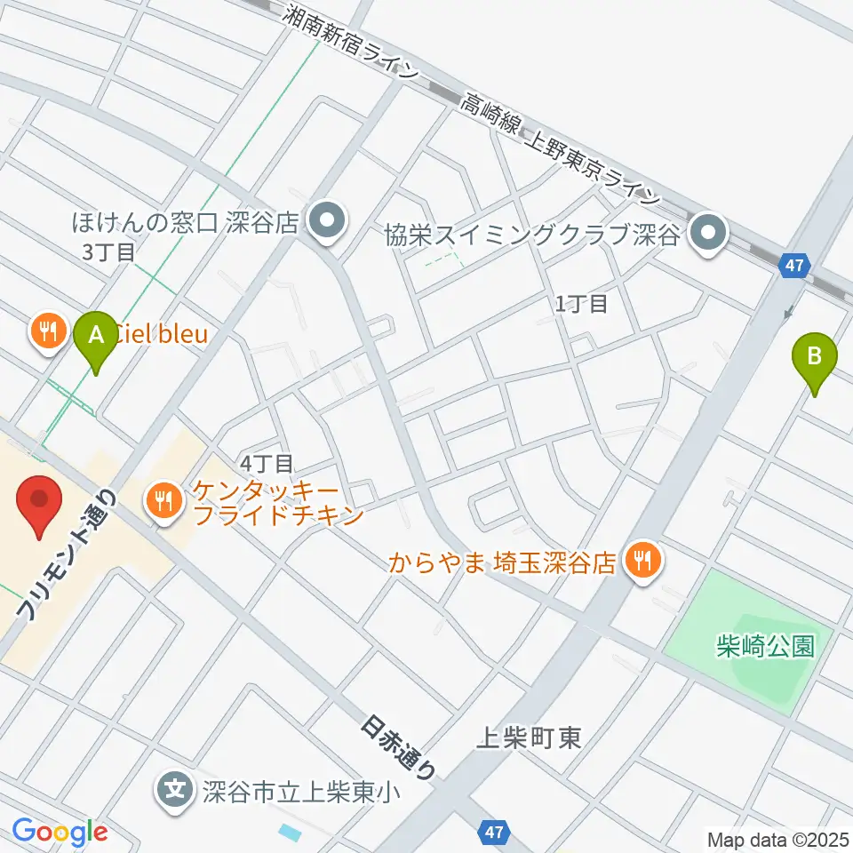 深谷カルチャーセンター周辺のホテル一覧地図