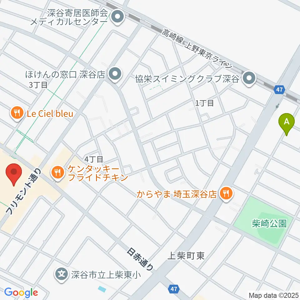 深谷カルチャーセンター周辺のホテル一覧地図