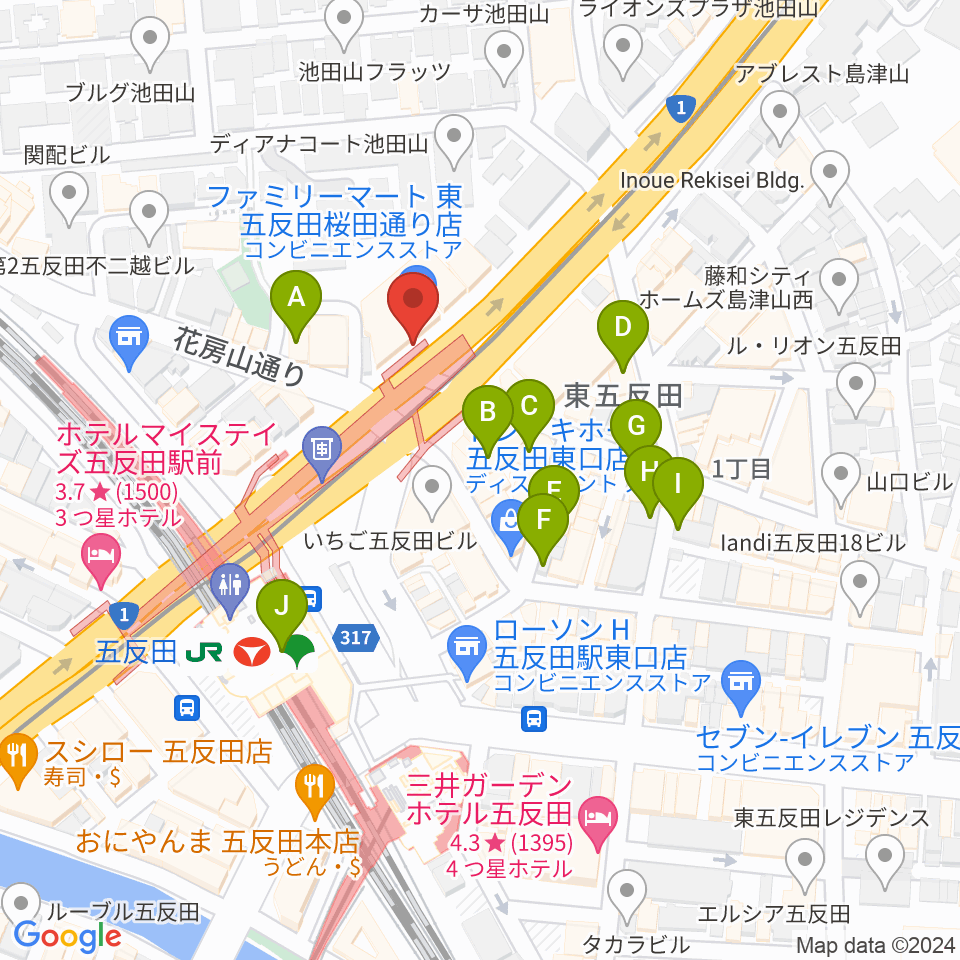 東京デザインセンター・ガレリアホール周辺のホテル一覧地図