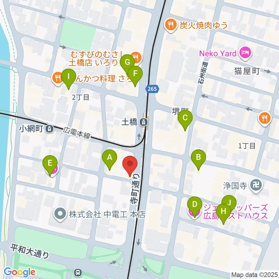 スタジオG周辺のホテル一覧地図