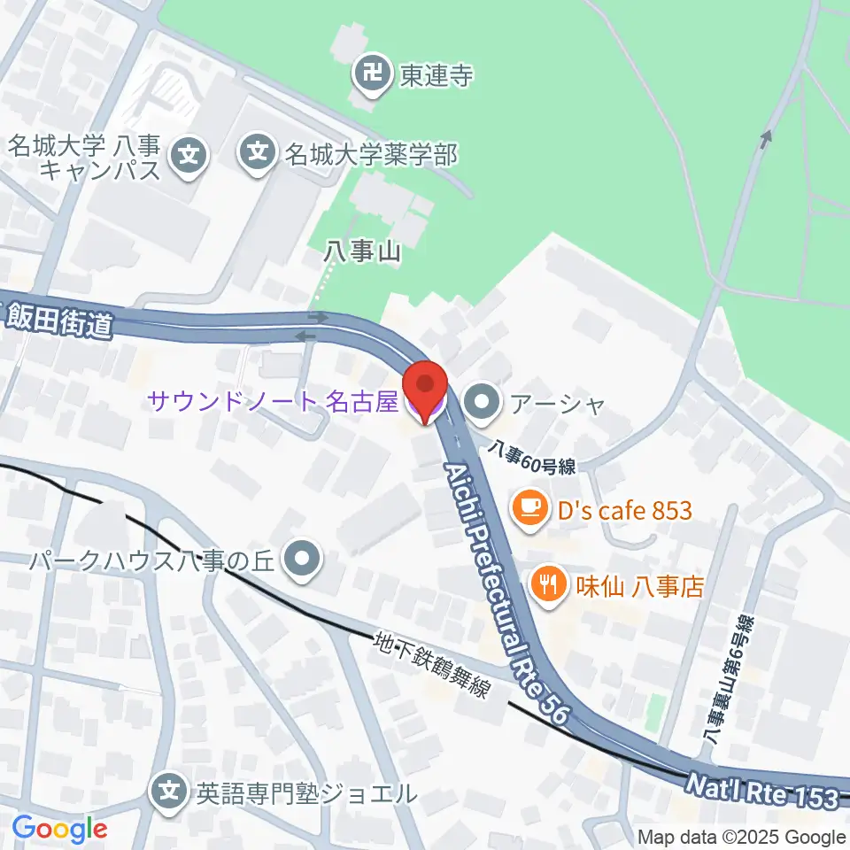 サウンドノート名古屋周辺のホテル一覧地図