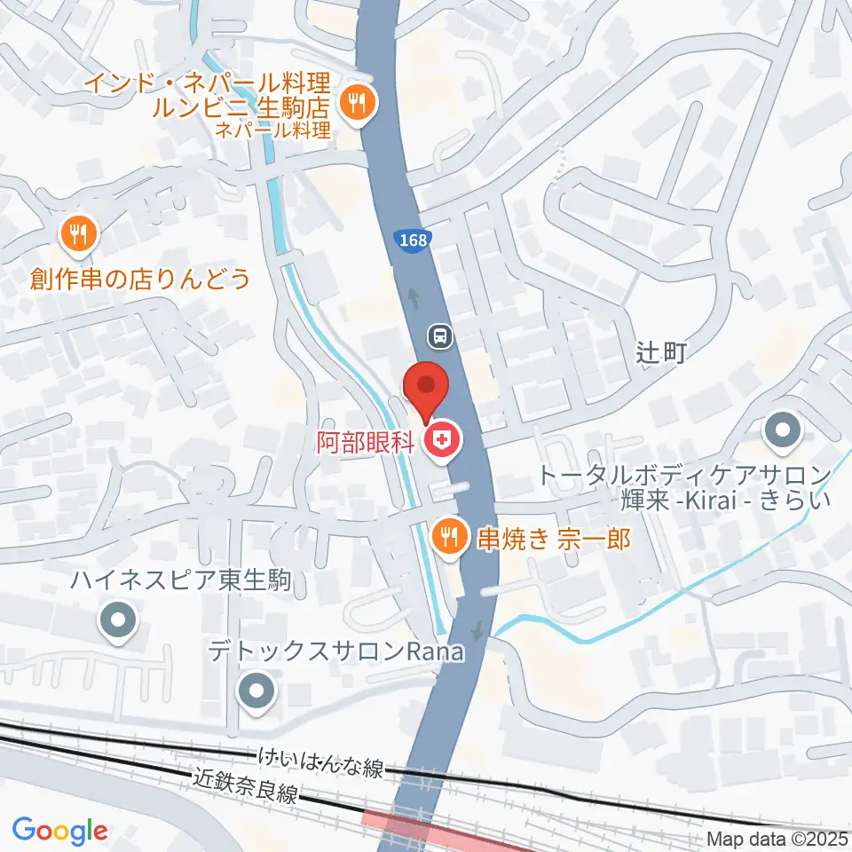 天理楽器 生駒店周辺のホテル一覧地図