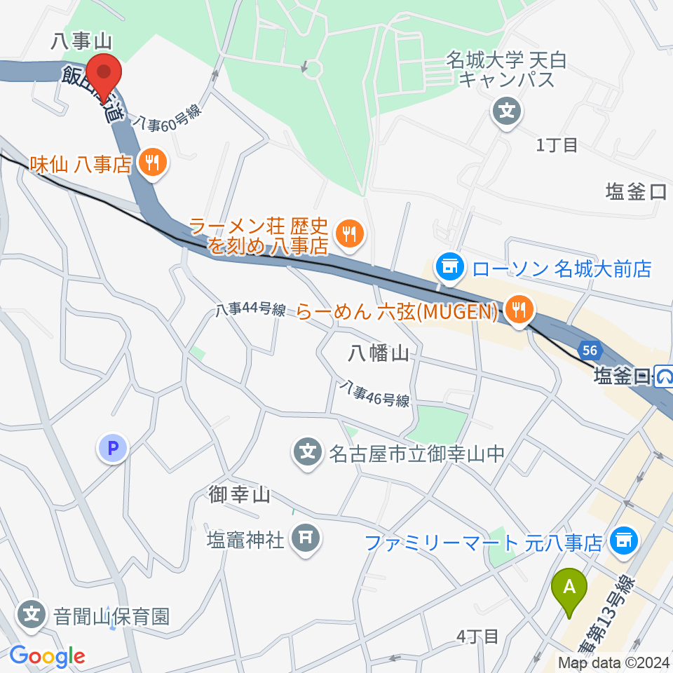 オサスタ周辺のホテル一覧地図