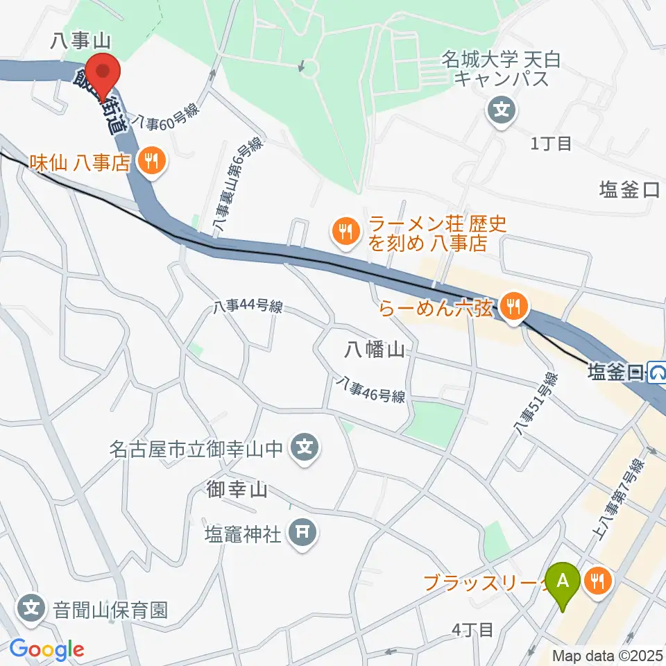 オサスタ周辺のホテル一覧地図