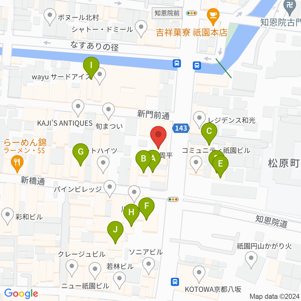 祇園SILVER WINGS周辺のホテル一覧地図