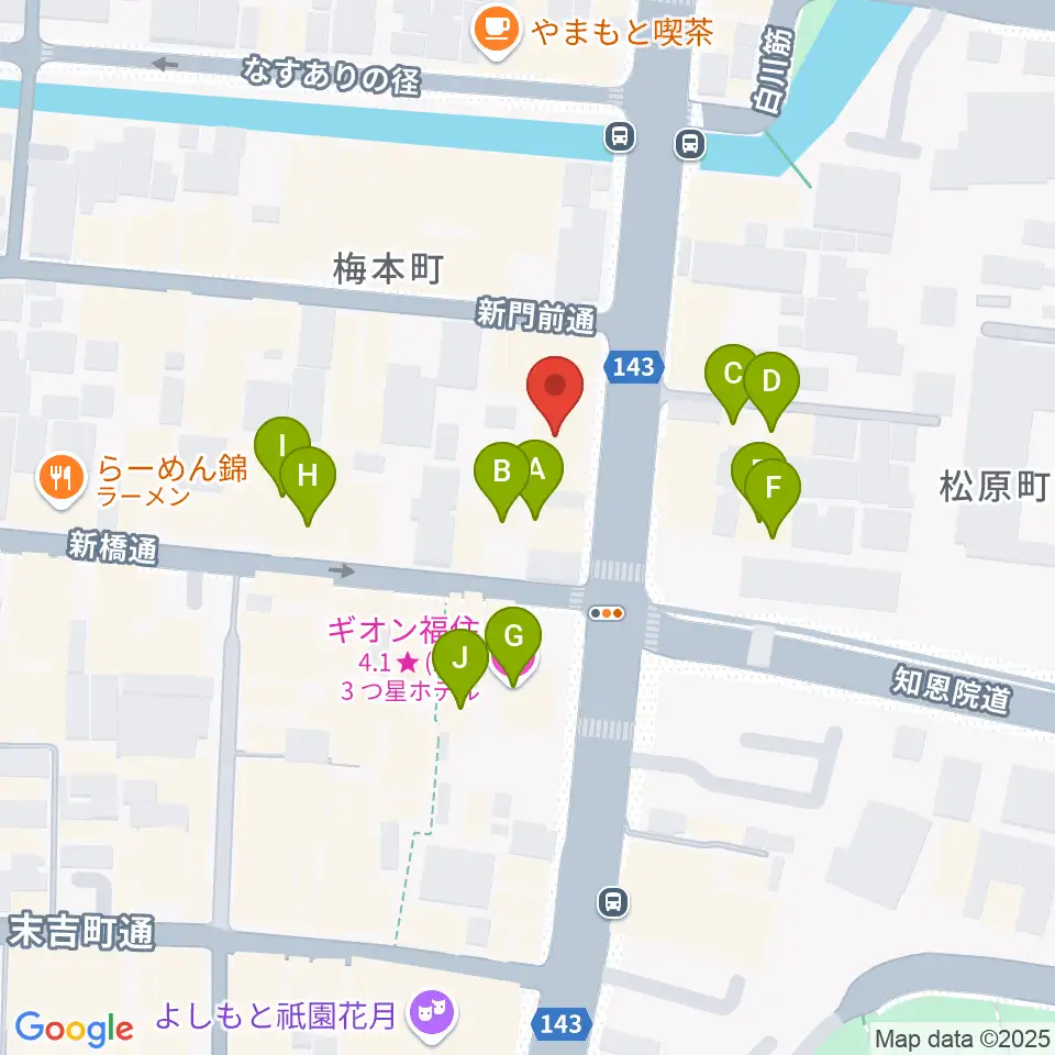 祇園SILVER WINGS周辺のホテル一覧地図