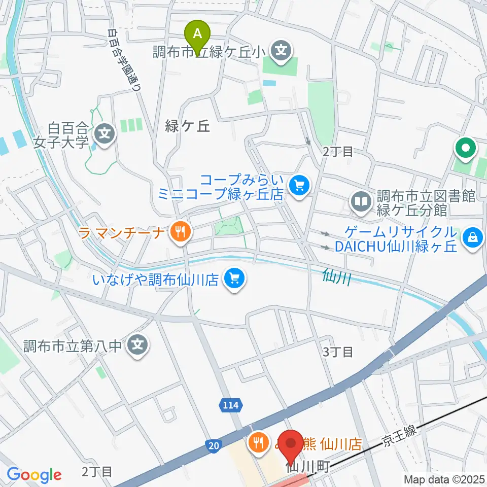 仙川カルチャーセンター周辺のホテル一覧地図