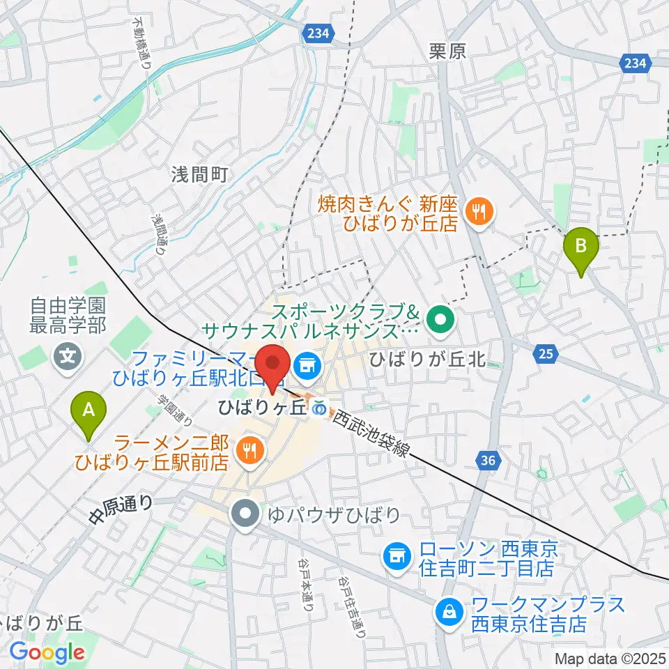 ひばりが丘カルチャーセンター周辺のホテル一覧地図