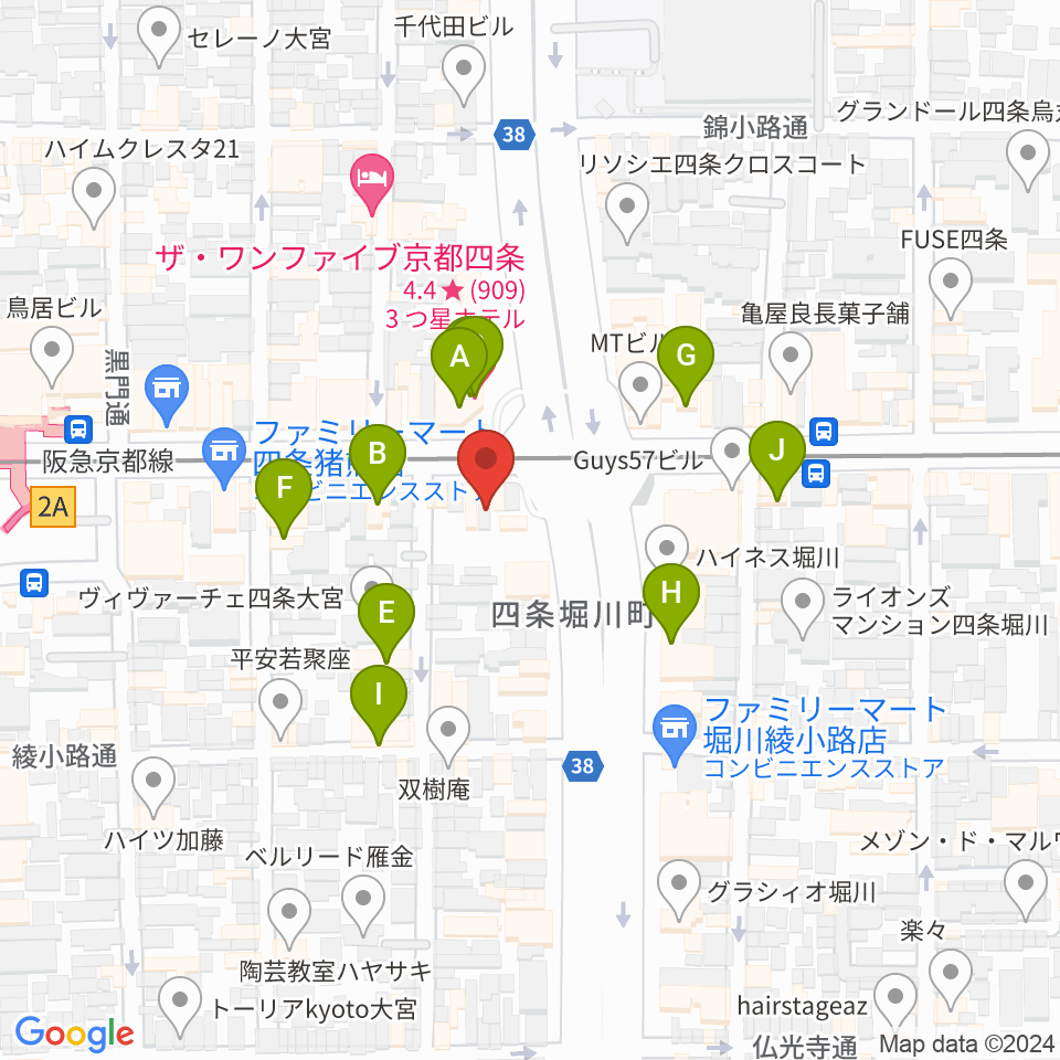 京都ルータールーター周辺のホテル一覧地図
