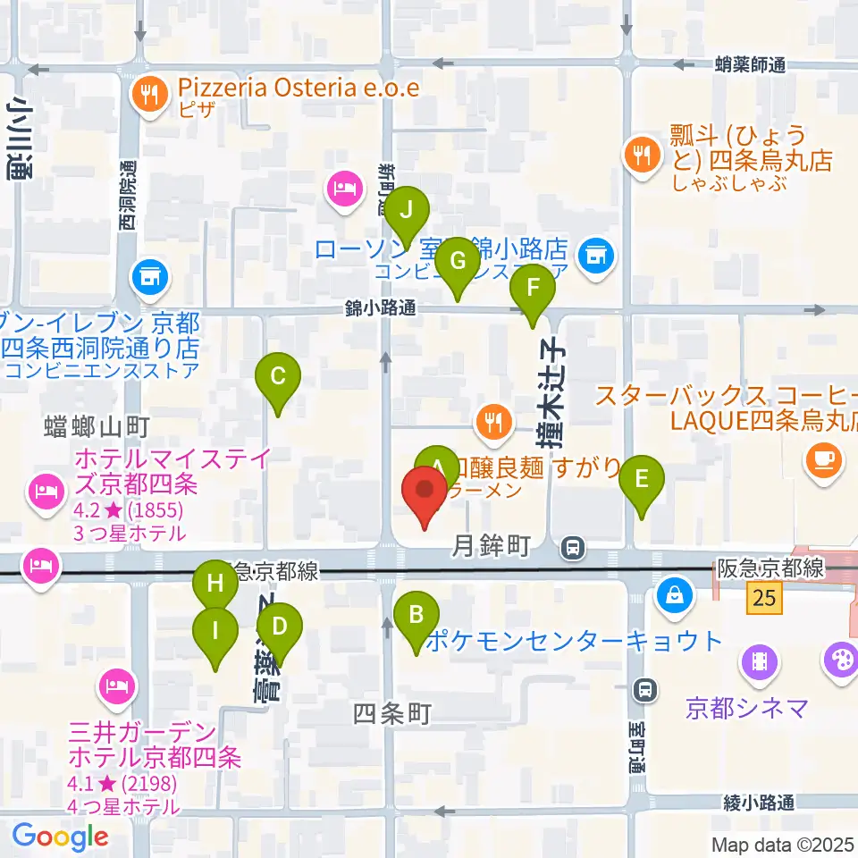 京都MOJO周辺のホテル一覧地図