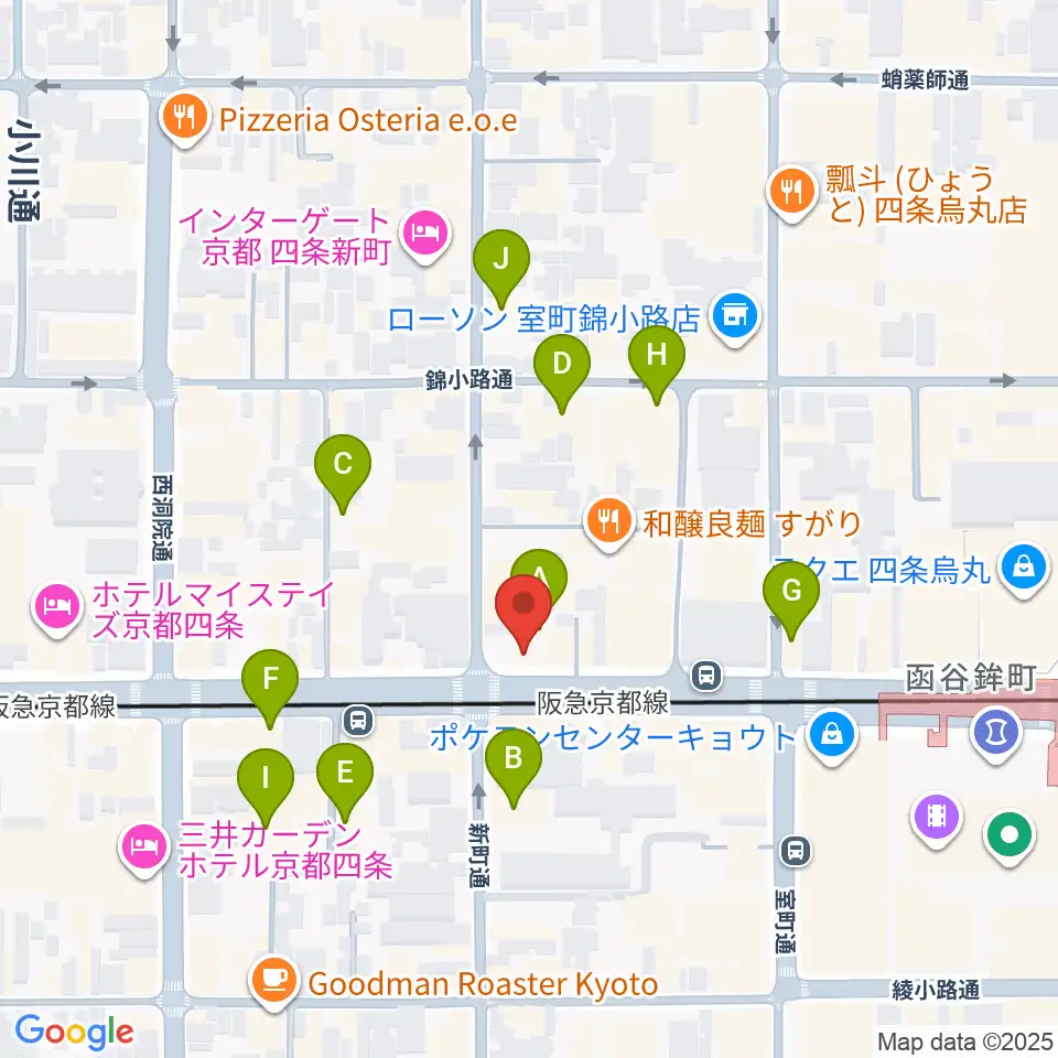 京都MOJO周辺のホテル一覧地図
