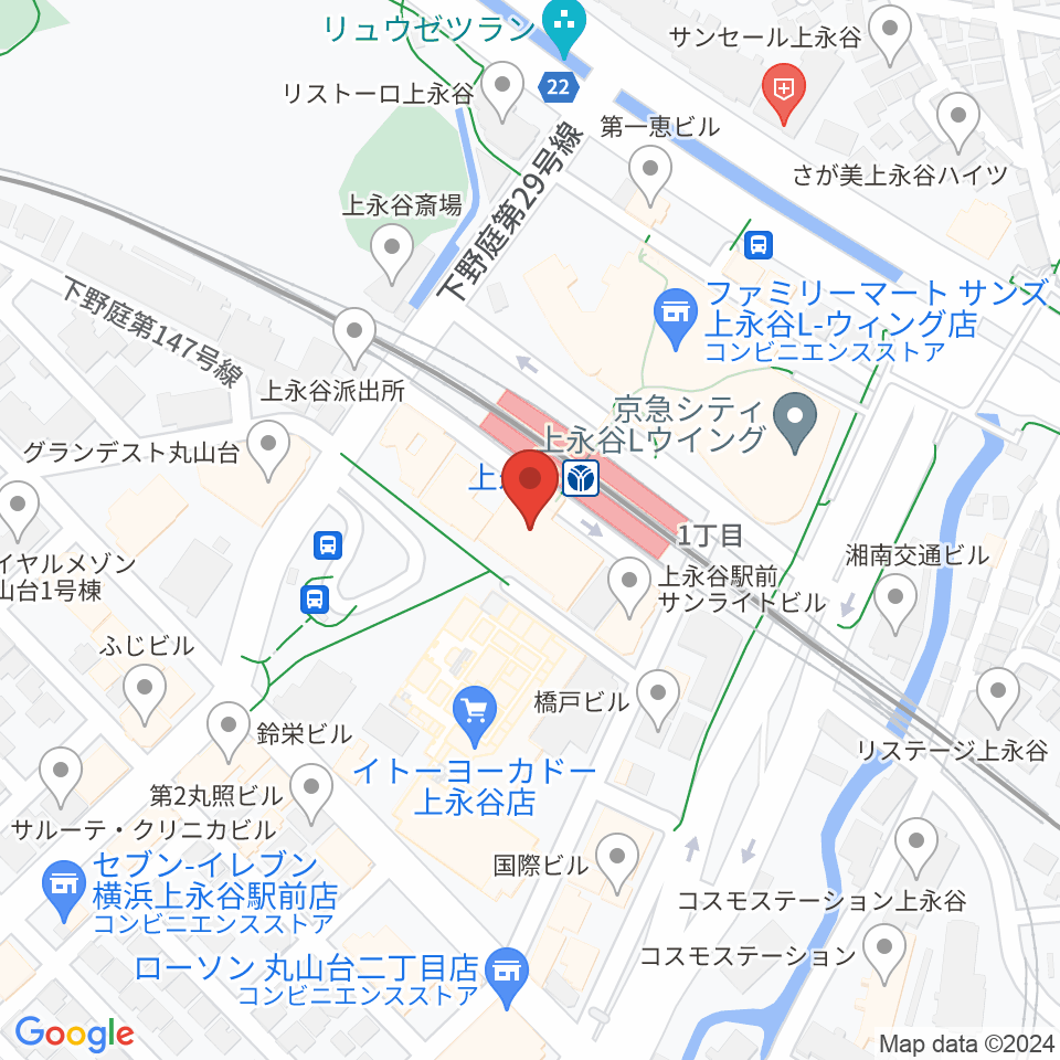 ヨークカルチャーセンター上永谷周辺のホテル一覧地図