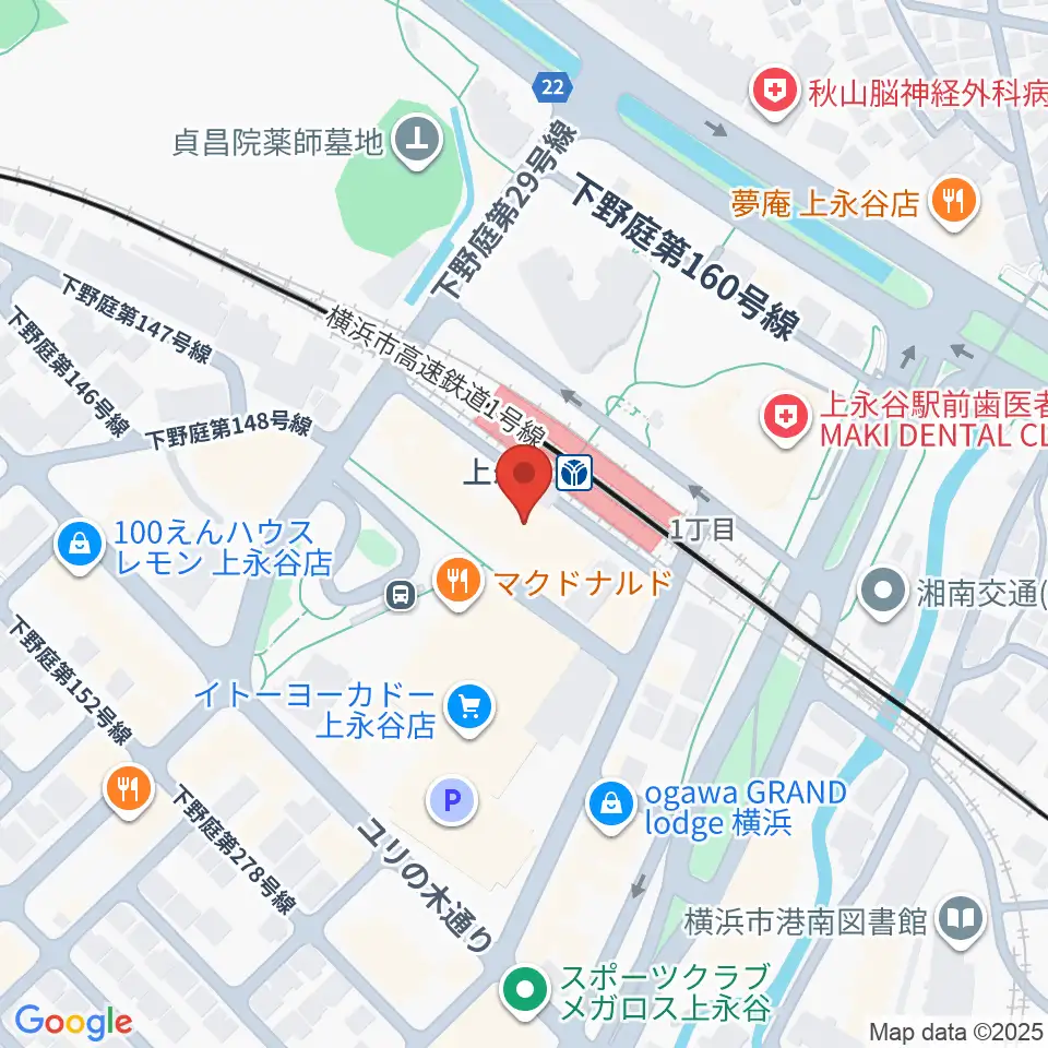 ヨークカルチャーセンター上永谷周辺のホテル一覧地図