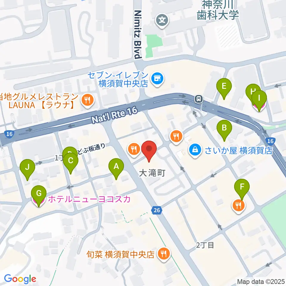 カルチャーセンターさいか屋横須賀周辺のホテル一覧地図