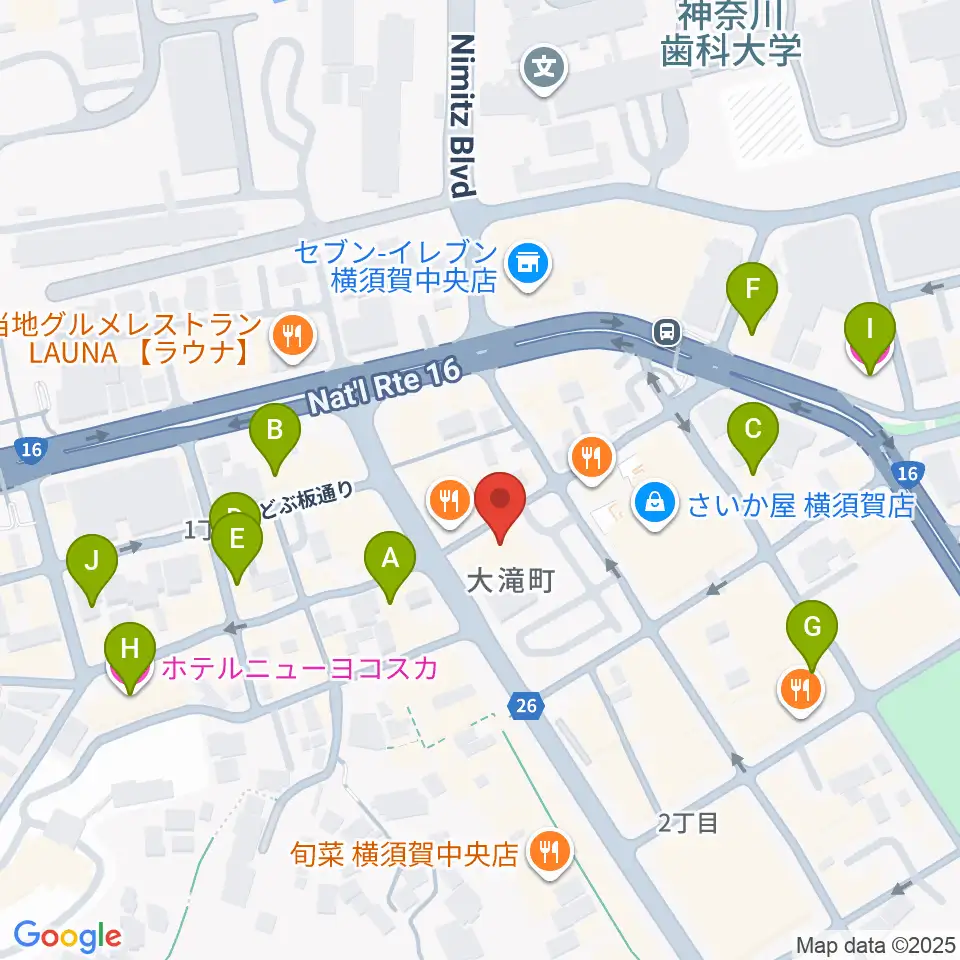 カルチャーセンターさいか屋横須賀周辺のホテル一覧地図