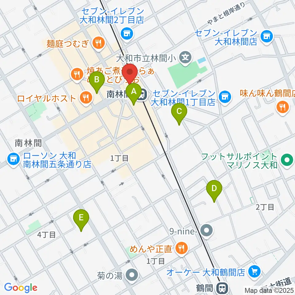 南林間カルチャーセンター周辺のホテル一覧地図