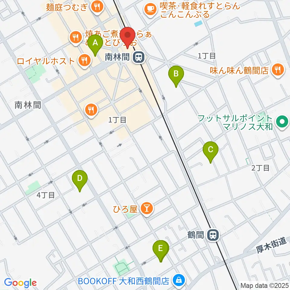 南林間カルチャーセンター周辺のホテル一覧地図