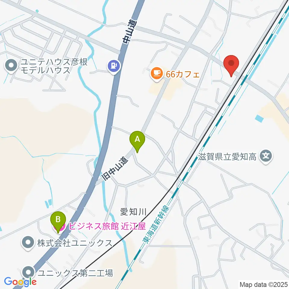 塚本楽器 愛知川店周辺のホテル一覧地図