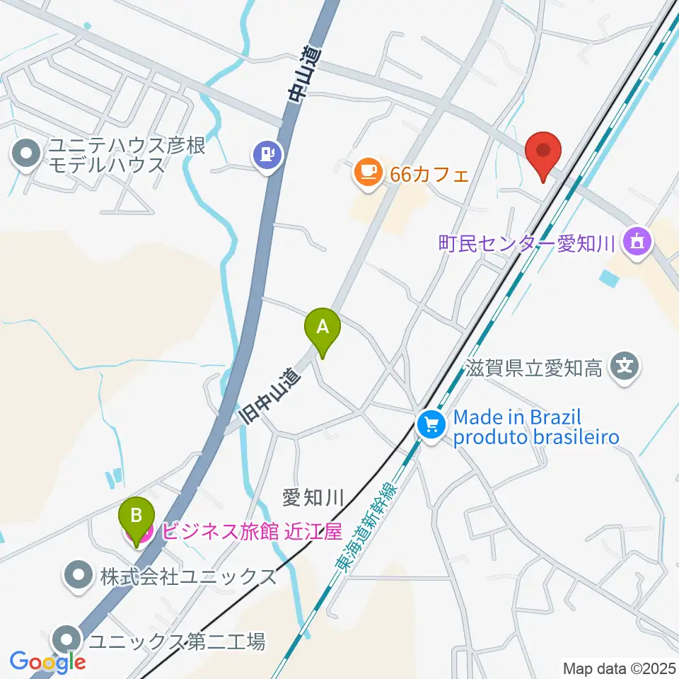 塚本楽器 愛知川店周辺のホテル一覧地図