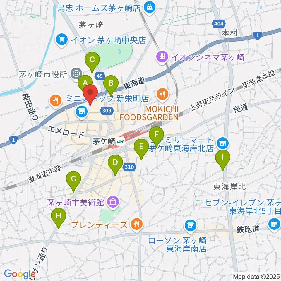 ヨークカルチャーセンター茅ヶ崎周辺のホテル一覧地図