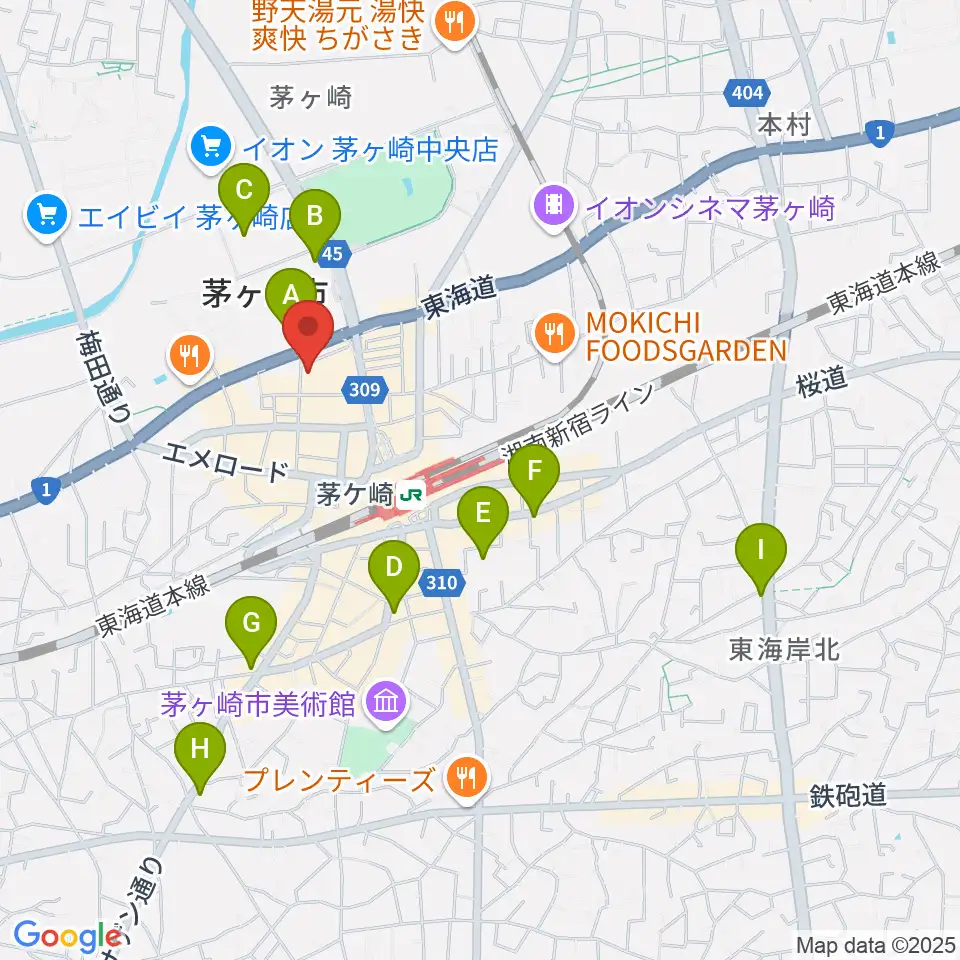 ヨークカルチャーセンター茅ヶ崎周辺のホテル一覧地図