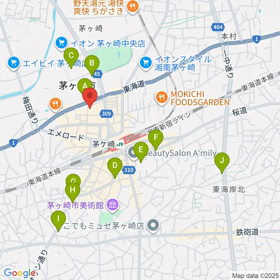 ヨークカルチャーセンター茅ヶ崎周辺のホテル一覧地図