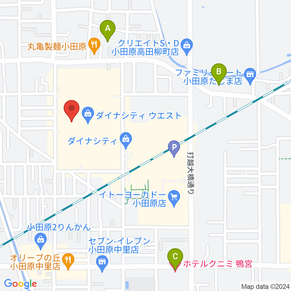 カルチャーセンター小田原周辺のホテル一覧地図
