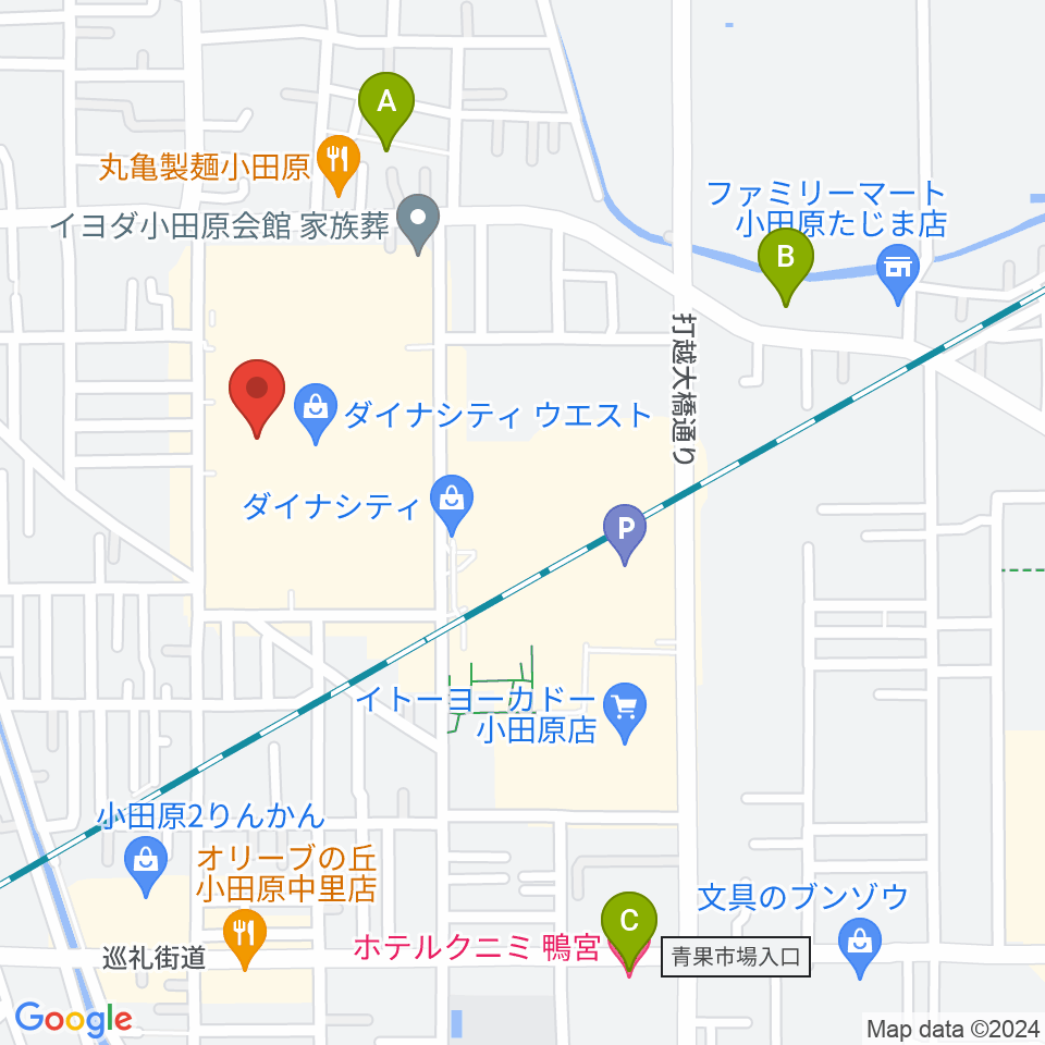 カルチャーセンター小田原周辺のホテル一覧地図