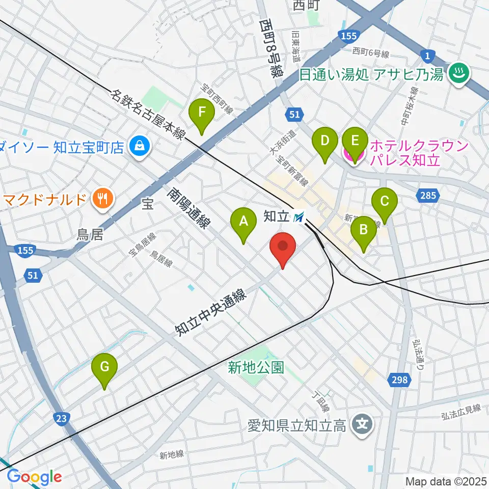 知立カルチャーセンター周辺のホテル一覧地図