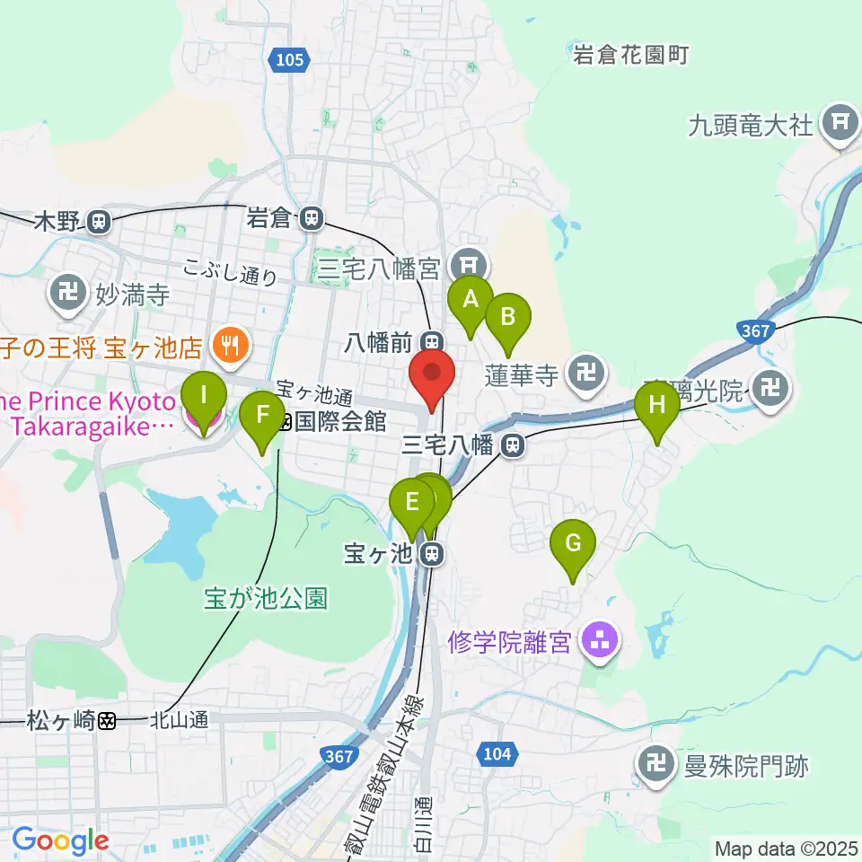 京都FANJ周辺のホテル一覧地図