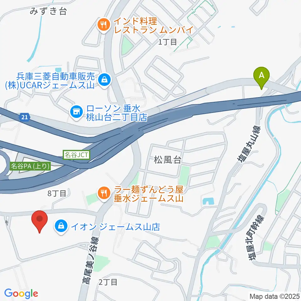 ジェームス山カルチャーセンター周辺のホテル一覧地図