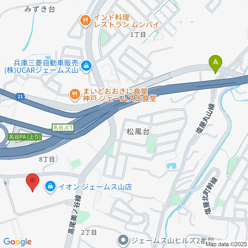 ジェームス山カルチャーセンター周辺のホテル一覧地図