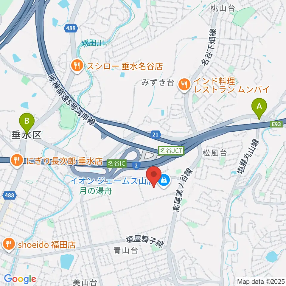 ジェームス山カルチャーセンター周辺のホテル一覧地図