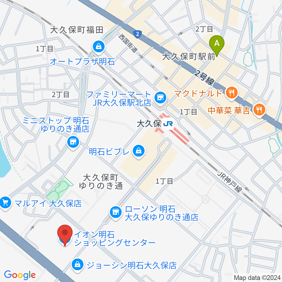 明石カルチャーセンター周辺のホテル一覧地図